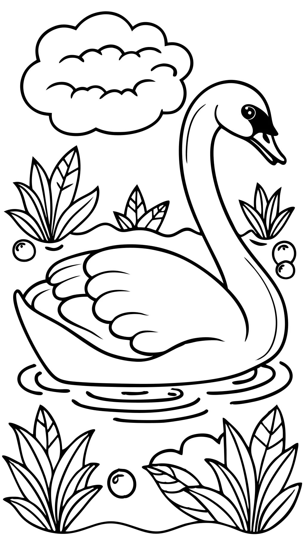 swan coloring page